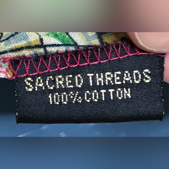 Sacred Threads Floral Fashion Scarf Colorful Botanical Boho Romani Festival - Picture 2 of 4